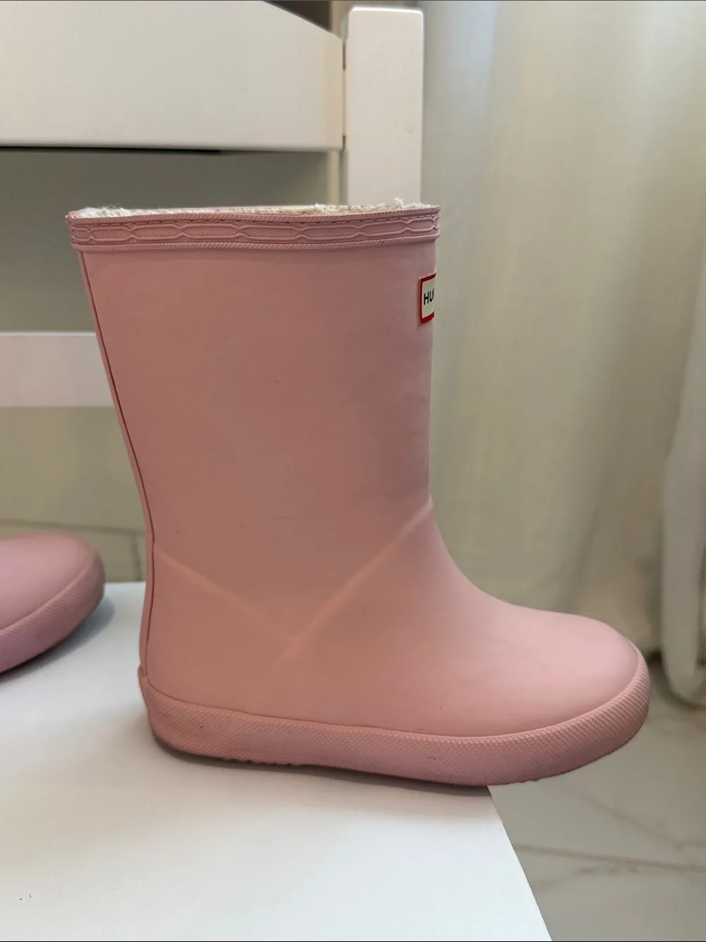 Hunter Light Pink Kids' Lined Rain Boots